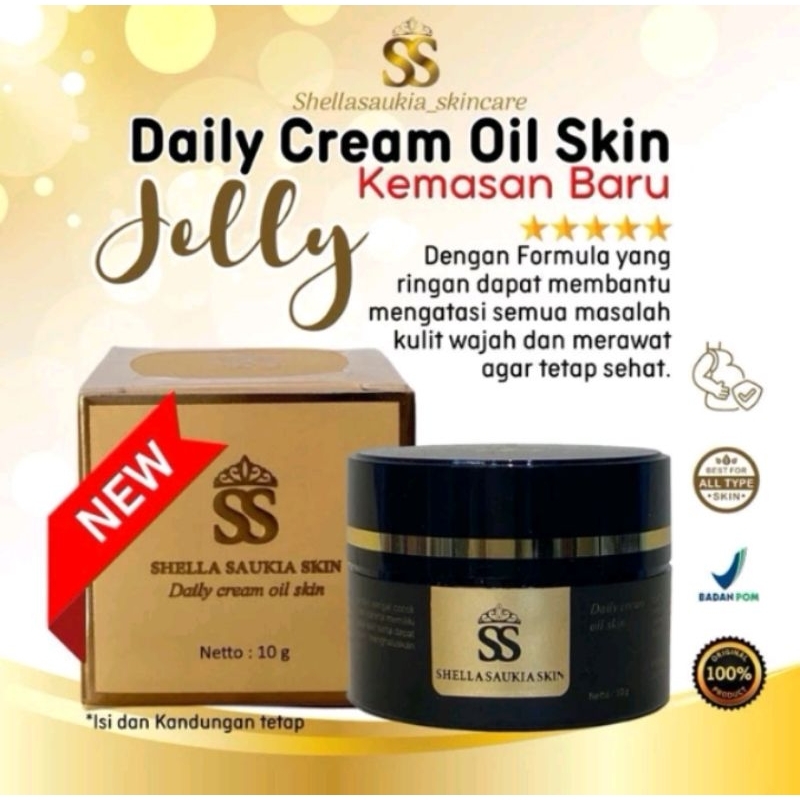 SSSKIN DAILY CREAM OIL SKIN JELLY AJAIB/ SHELLASAUKIA _SKINCARE READY ORIGINAL