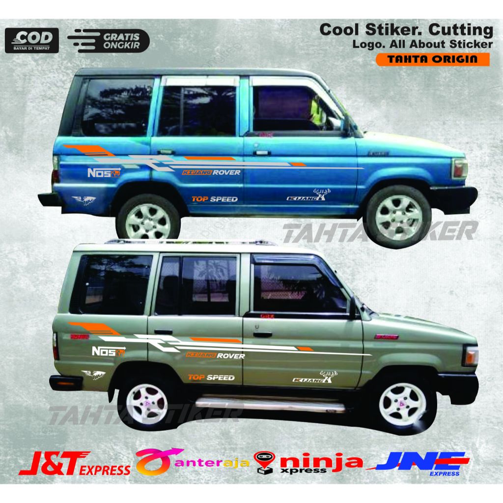 [PROMO]Stiker Mobil Kijang Rover Sticker Bodi Samping Mobil Kijang Rover Model Simple