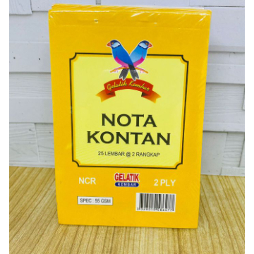 

(Pak/10Pcs) Gelatik Kembar - Nota Kontan Kecil 2PLY Rangkap