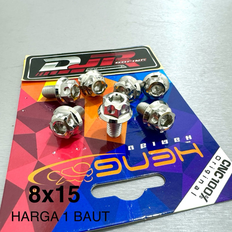 Baut 12 PROBOLT 8x15 STAINLESS GS1 gear 2 kunci original HENG THAILAND baut 12 panjang 1,5 cm