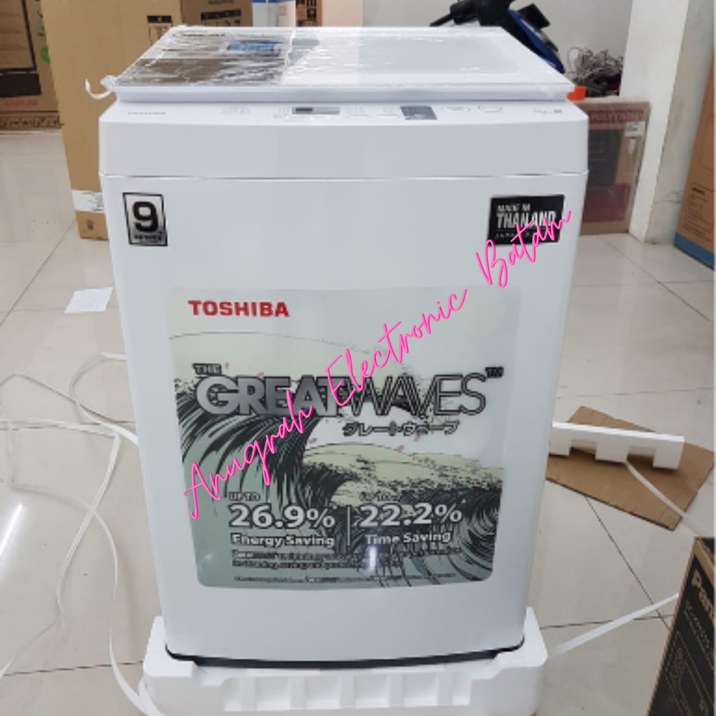 TOSHIBA Mesin Cuci Top Loading 1 Tabung Kapasitas 9kg AW-J1000FN 9 kg BATAM