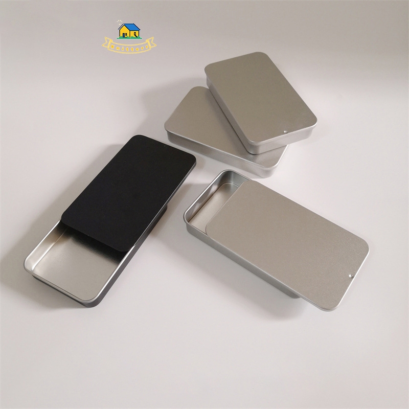 Kotak Besi Tutup Geser Lengan Jari Kotak Besi Salep Padat Kotak Besi Geser Persegi Buram Knitterr