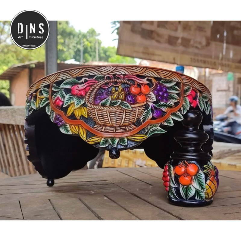 Tebok Lovebird Motif Buah / Tebok Lovebird Ukiran Buah bisa Custom