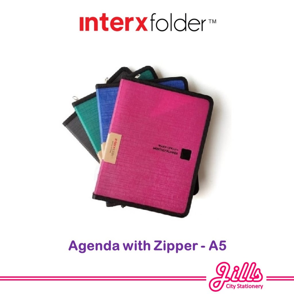 

Interxfolder Agenda Monthly Planner A5 Linen Tekstur