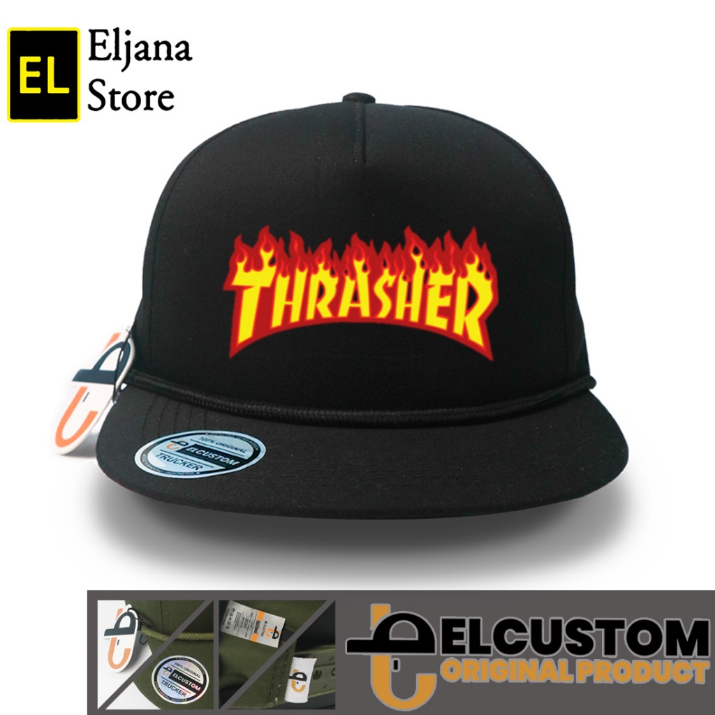 Eljanastore - TRASHER / Topi SNAPBACK Drill TRASHER / Topi Kekinian / Topi Premium / Cowo Cewe Unise