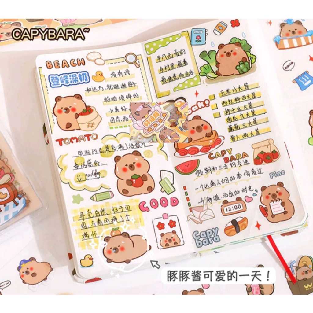

cute capybara sticker (min.belanja 10rb)