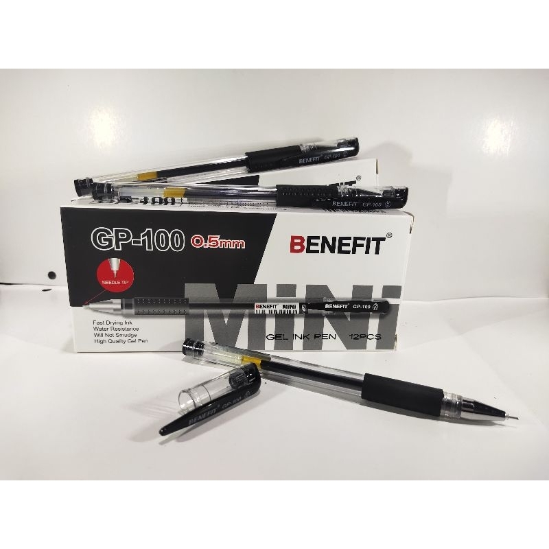 

pulpen/bulpoin gell mini benefit, pen gel murah