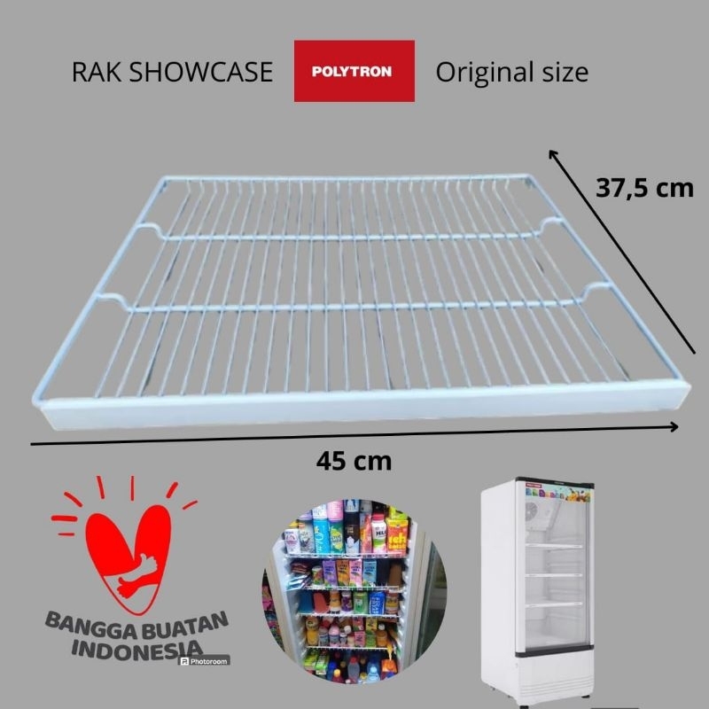 RAK SHOWCASE POLYTRON ukuran 45cmx37,5cm/RAK AMBALAN SHOWCASE