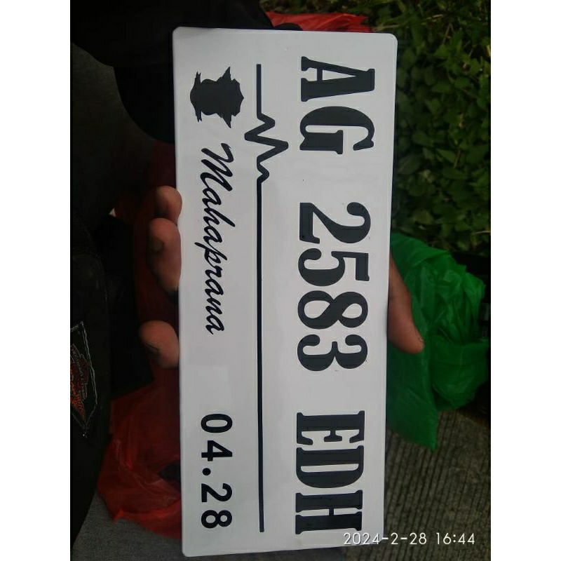 plat nomer stiker