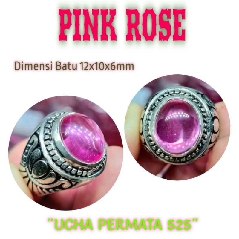 Cincin merah siam bangkok pink rose / batu akik merah siem