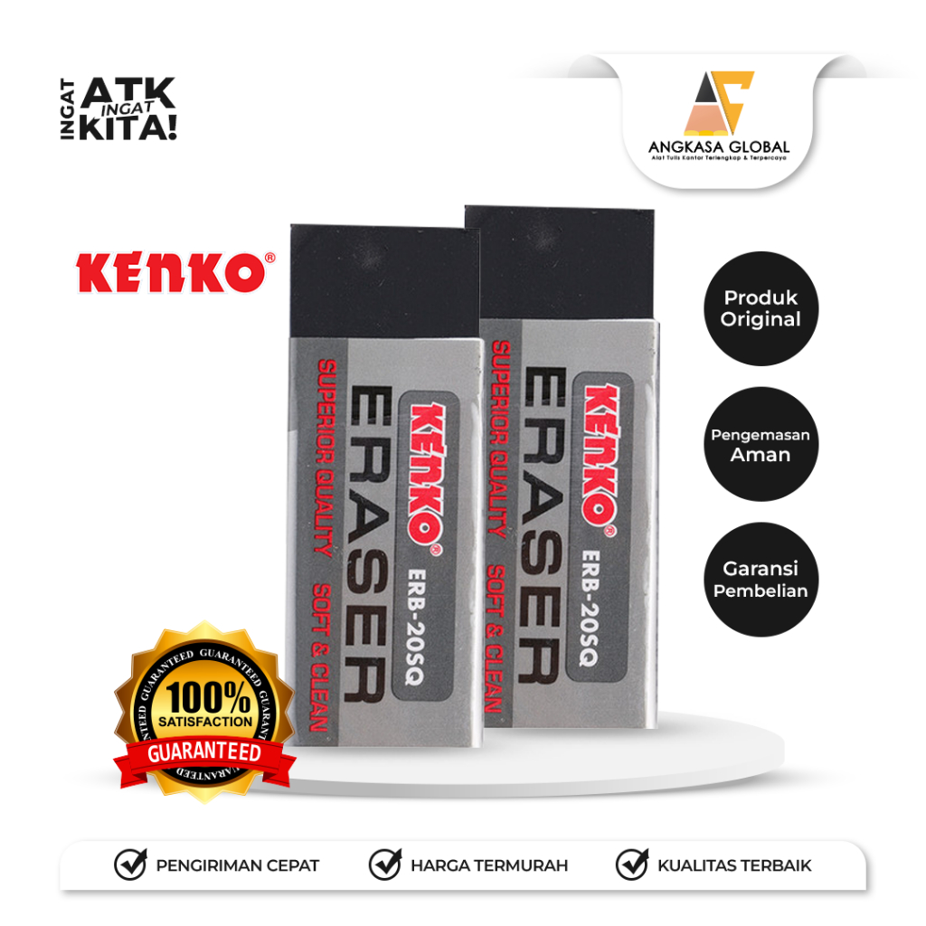 

KENKO PENGHAPUS HITAM/ ERASER ERB-20SQ (1PC)