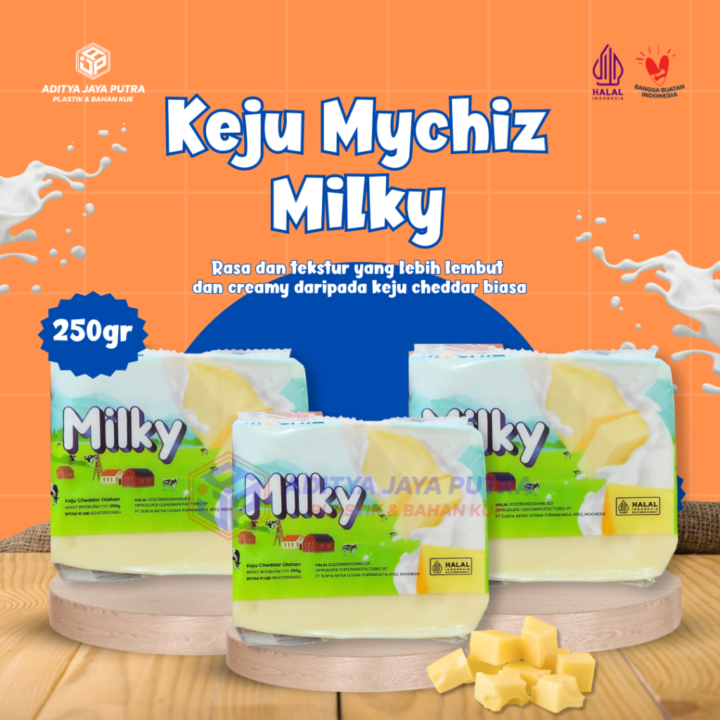 

MYCHIZ KEJU MILKY / KEJU CHEDDAR 250 GR