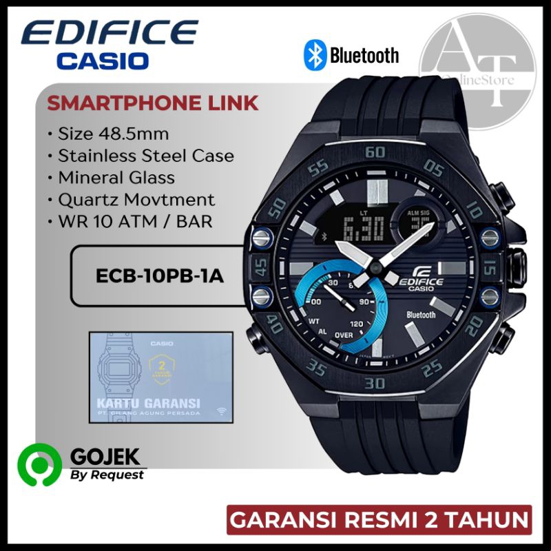 Jam Tangan Pria Casio EDIFICE ECB-10PB-1A ECB10PB ORIGINAL Garansi Resmi