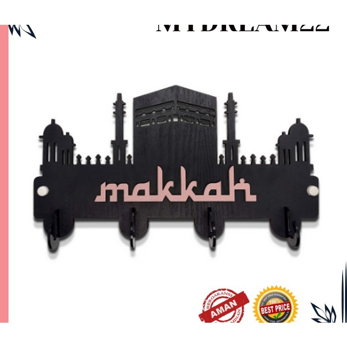 Rak Dinding RAK GANTUNG RAK KUNCI MAKKAH ( dengan 4 buah hook gantungan ) MD999