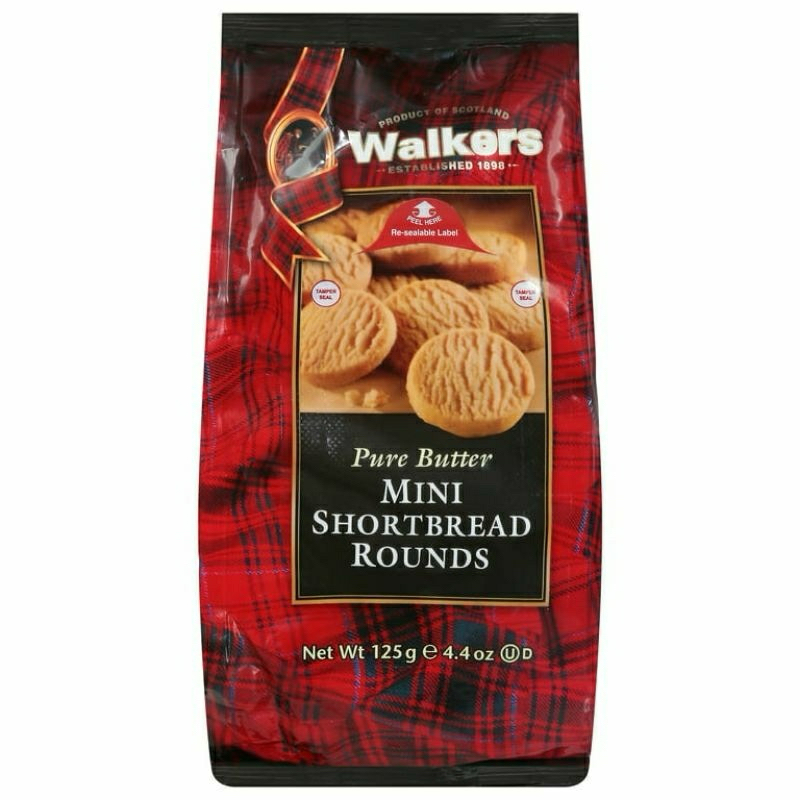 

WALKERS Pure Butter Mini Shortbread Rounds 125gr original import snack Scotland