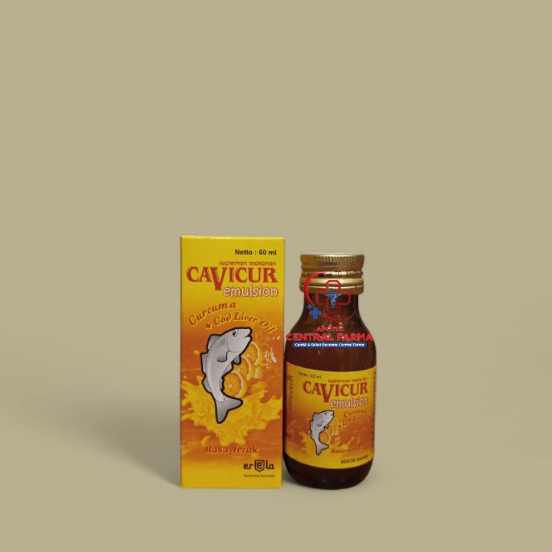 Cuvicur emulsion 60 ml dengan minyak ikan kod untuk nafsu makan anak