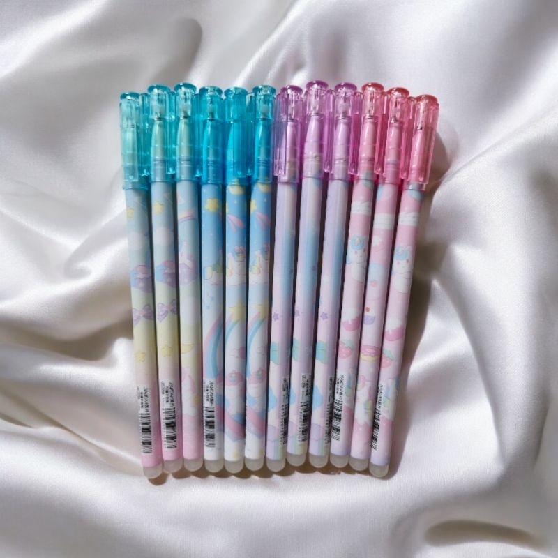 

Pulpen gel hapus Little Twin Star 0.5 lucu kartun pink biru hijau Sanrio