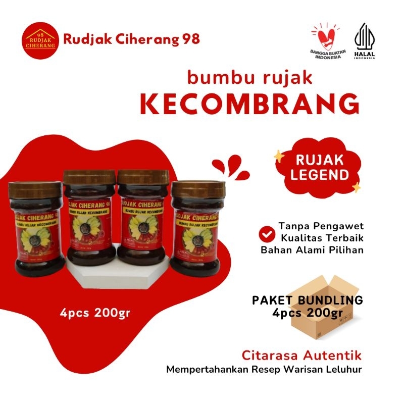 

RUDJAK CIHERANG 98 - BUNDLING 4PCS Bumbu Rujak Kecombrang (200gr)