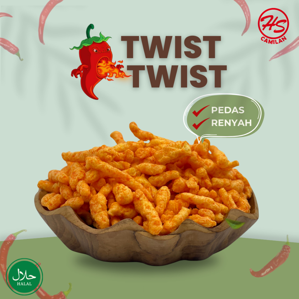 

TWIST JAGUNG BALADO PEDAS/ TWIS PEDAS/ SNACK CAMILAN 200 GRAM