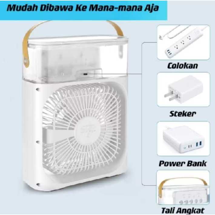 Kipas Pendingin Udara Portabel / Mini AC Kipas Kabut / Kipas Angin AC Mini / Kipas AC Portable