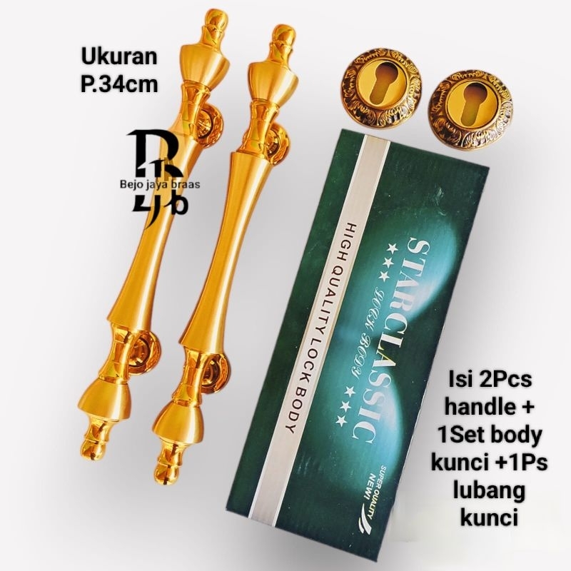 HANDLE PINTU RUMAH DAHLIA GOLD SET KUNCI KOMPLIT HANDLE PINTU RUMAH MINIMALIS GAGANG PINTU RUMAH
