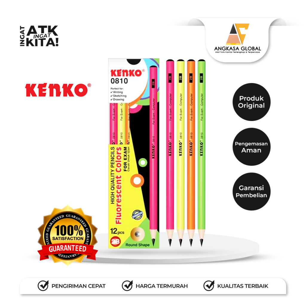 

KENKO PENSIL 2B - 0810 FLURORESENT (1LSN/ 12PCS)