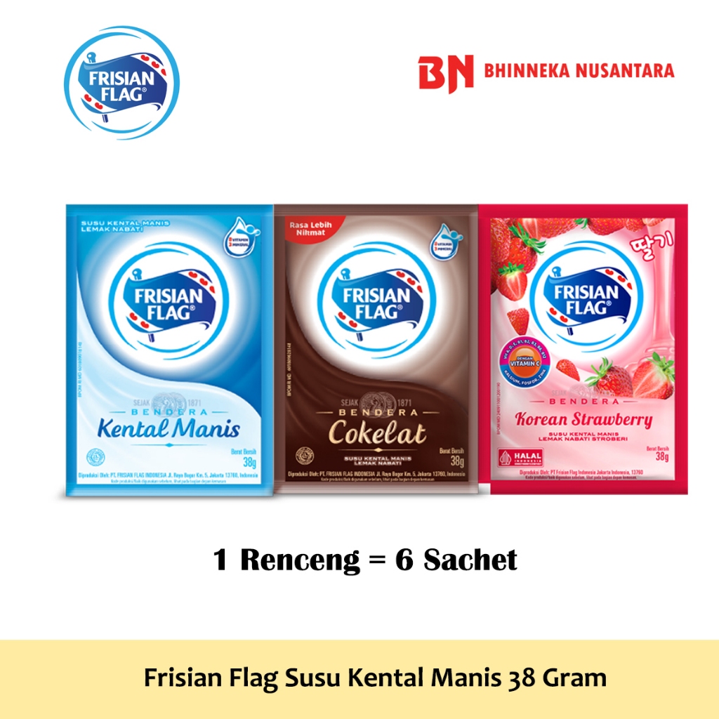 

Frisian Flag Susu Kental Manis - 6 Sachet
