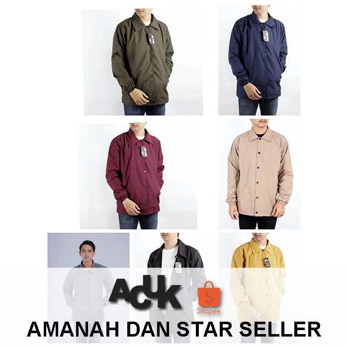 Jaket Coach Polos Jaket Coach Pria Jaket Coach Cream Jaket Coach Cowok