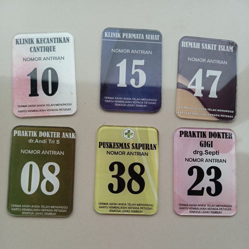

Nomor Antrian Akrilik