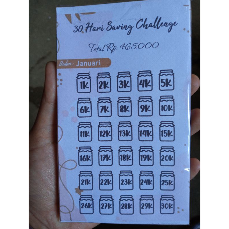 

Amplop Saving Challenge ( 12 bulan ) ( januari-desember)