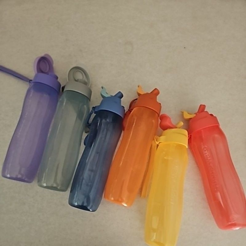 Tupperware eco 750ml botol minum pakai sedotan / flip biasa