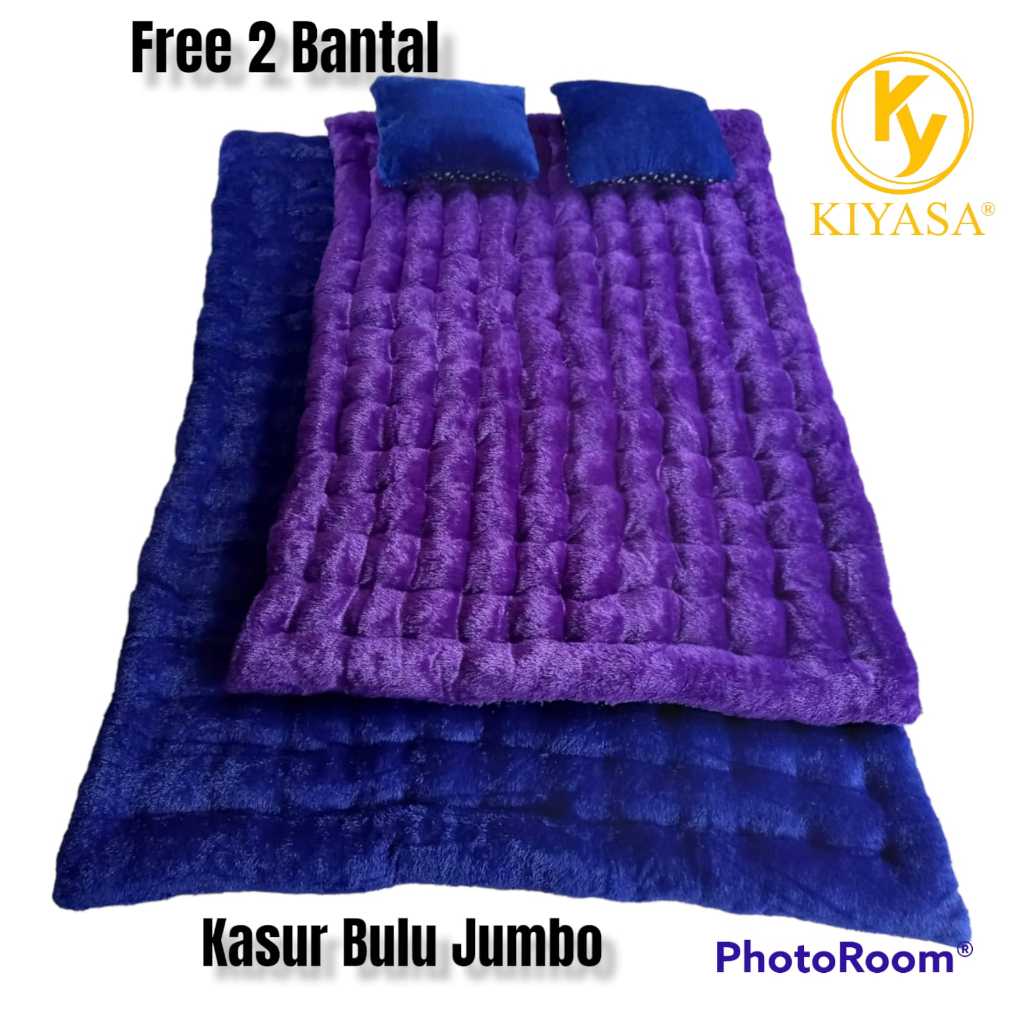 Lumayan_Banget Kasur Lantai Karpet Bulu Gender Bonus 2 Bantal