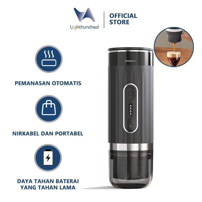 NEW Lighthundred Mesin Kopi Kapsul Espresso Otomatis Alat Pemanas Otomatis Espresso Maker