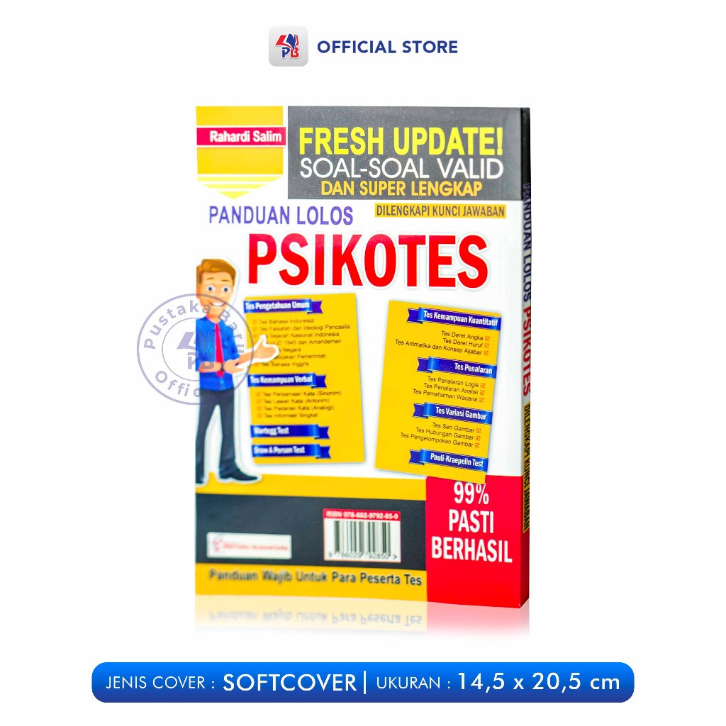 Buku Psikotes / Panduan Lolos Psikotes Dilengkapi Kunci Jawaban / Fresh Update Soal - Soal Valid &