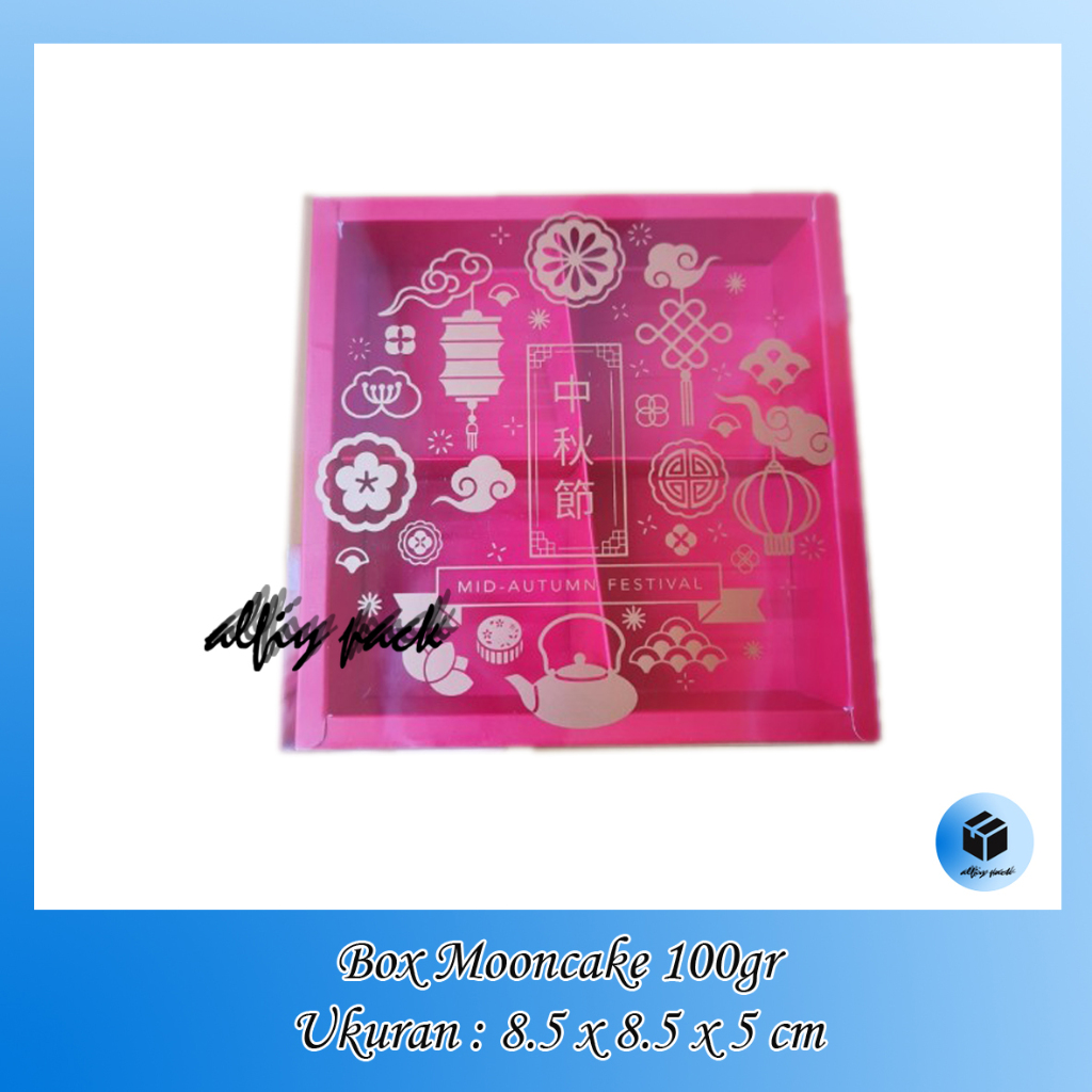 

1pack isi 5pcs BOX MOONCAKE 100GR SEKAT 4 DUS MIKA MOONCAKE MID AUTUMN FESTIVAL KOTAK KUE BULAN