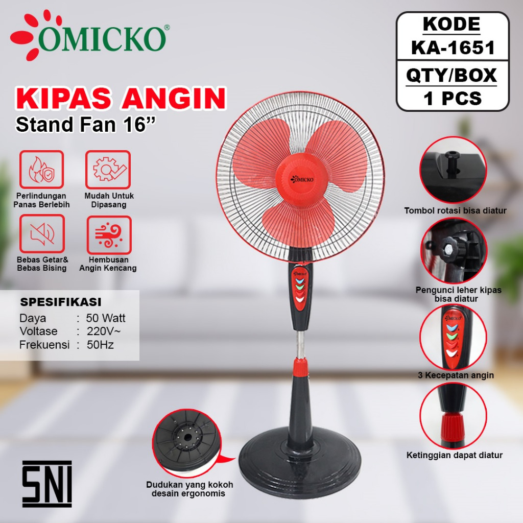 medan elektronik kipas angin berdiri murah omicko