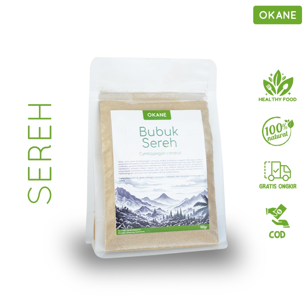 

Sereh Bubuk Asli OKANE 100 gr / Bubuk Sereh Original