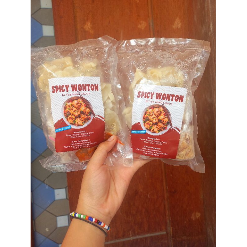 

spicy wonton by yuk ning ,fresh asli mantapp