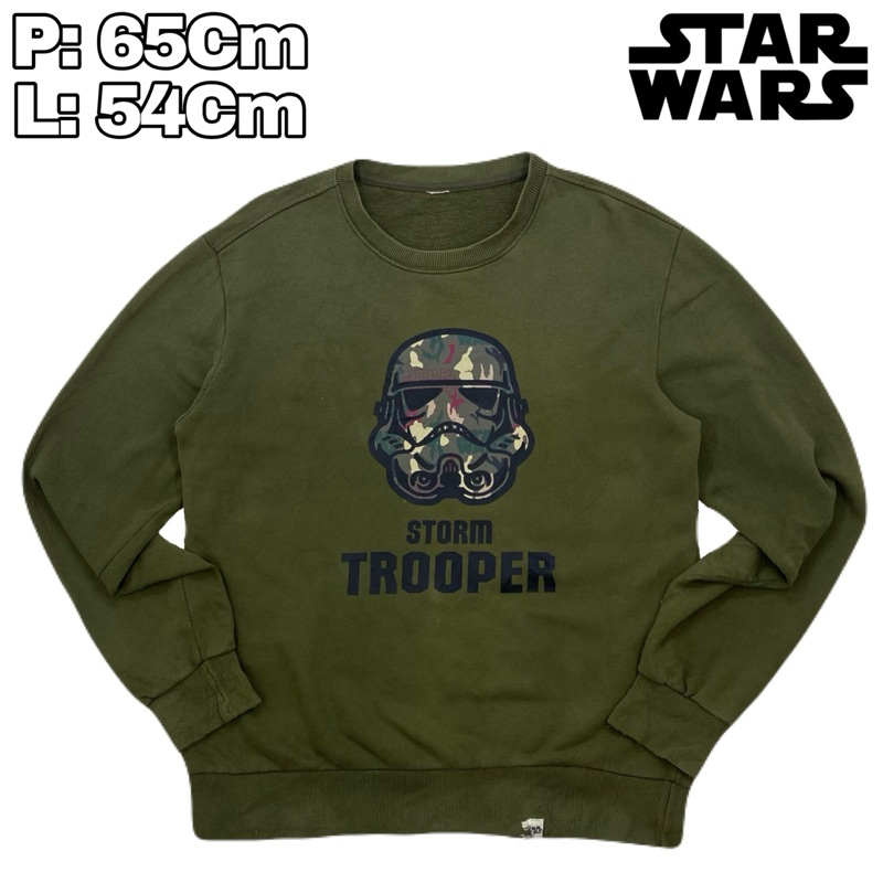 B95 Baju Crewneck Star Wars Strom Trooper Original  Sweetshirt Army Robot Tebal Sweeter Lengan Panja