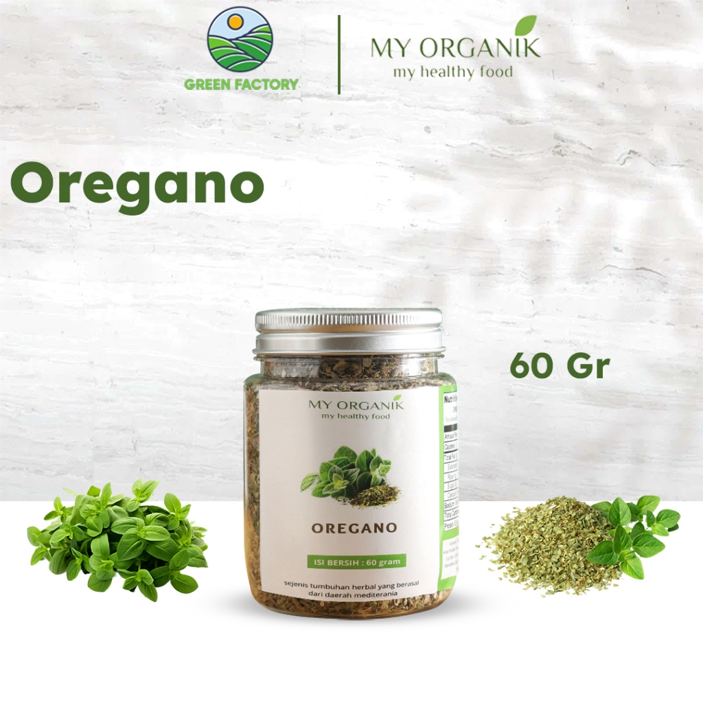 

My Organik Oregano kering 60g Daun Oregano Flakes Bubuk Bumbu Masak Dapur Rempah 60gr