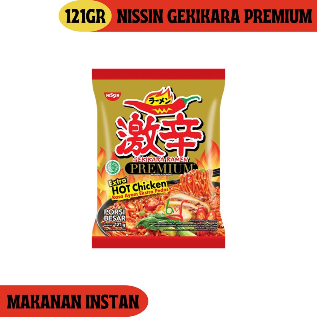 

Nissin Besar Gekikara Ramen Premium Ayam Ekstra Pedas Mie Instan Goreng