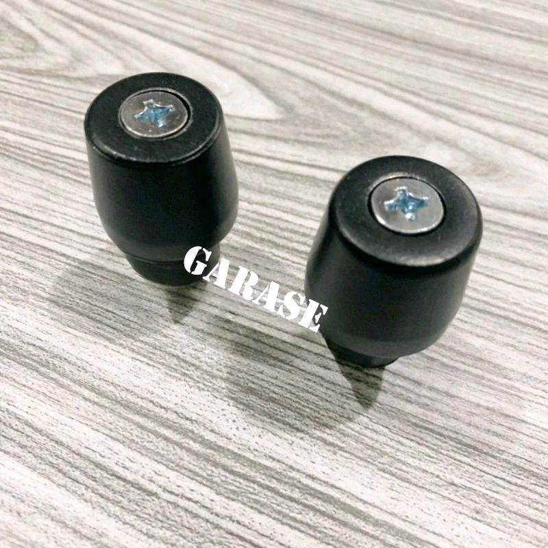 Jalu stang / bandul stang Hitam  / Bar end Black FULL BESI PADAT