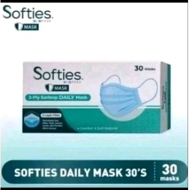Masker Softies Daily Polos - Softies Daily Mask - Masker Lembut