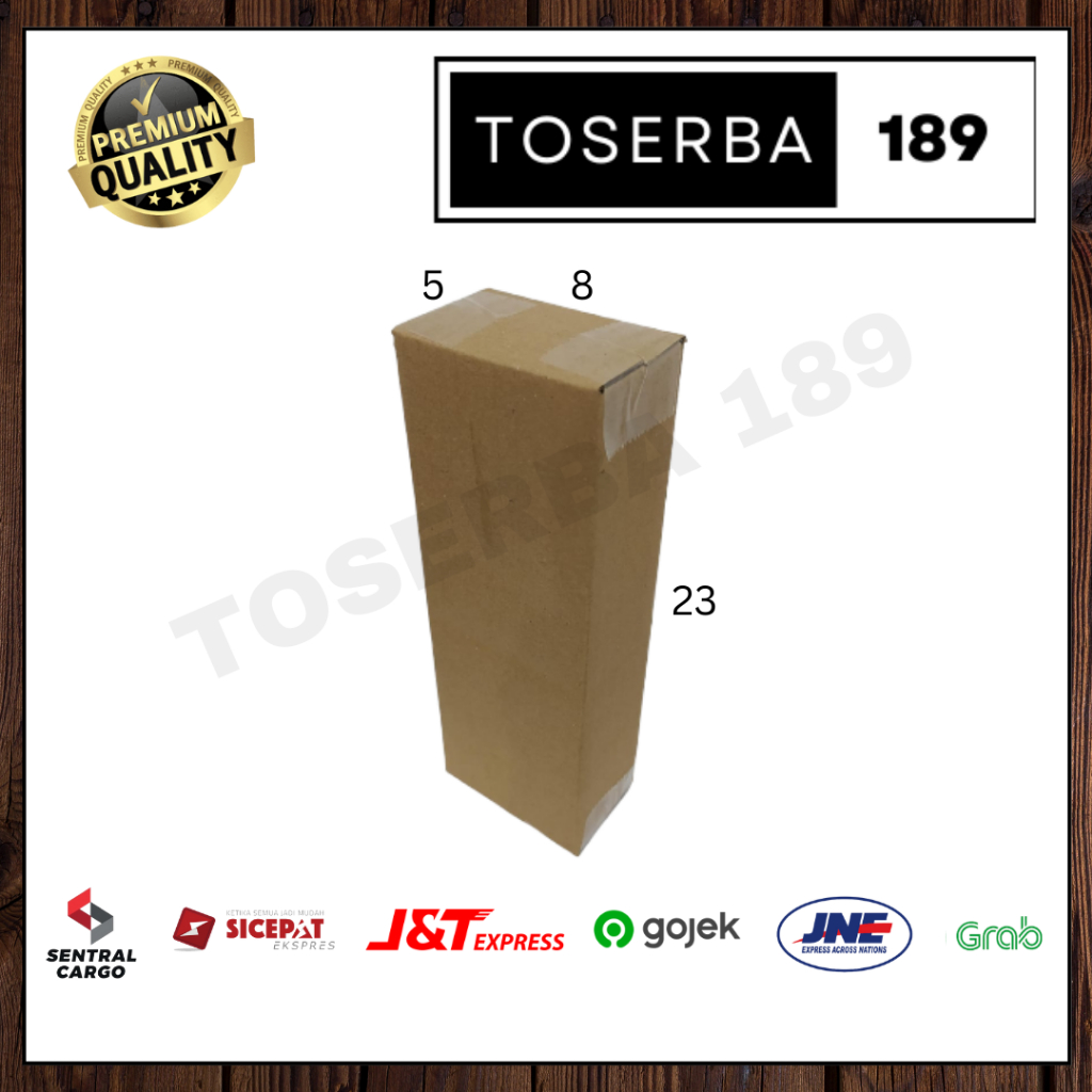 

kotak kardus box packing uk 8x5x23 SHEET POLOS