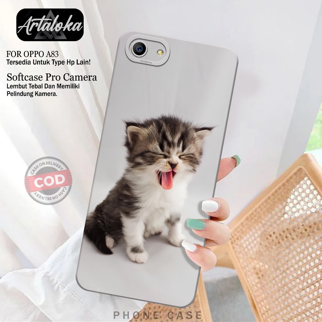 Case Hp OPPO A83 Fashion Case Kucing Softcase OPPO A83 Silikon TPU Pro Camera Casing OPPO A83 Cover 