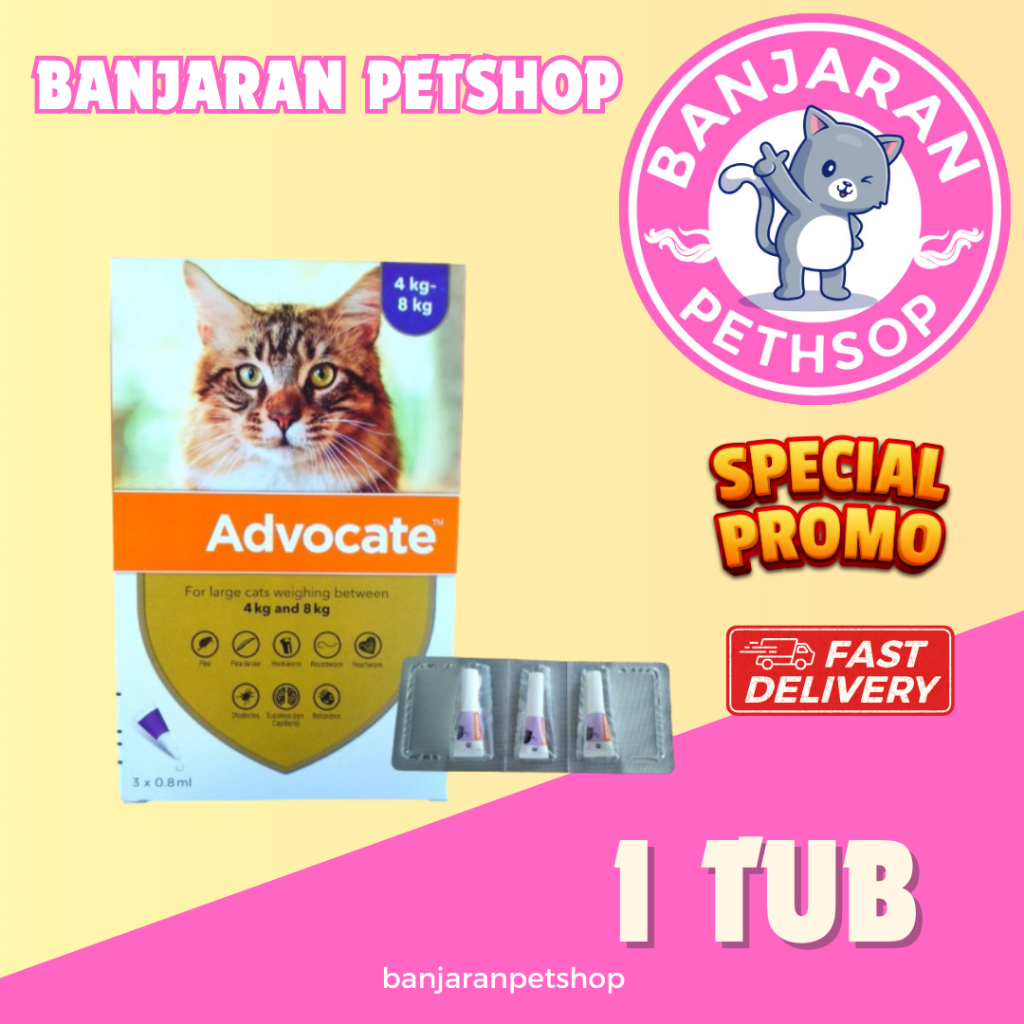 obat kutu kucing advocate 0.8ml advocate large 4 - 8kg