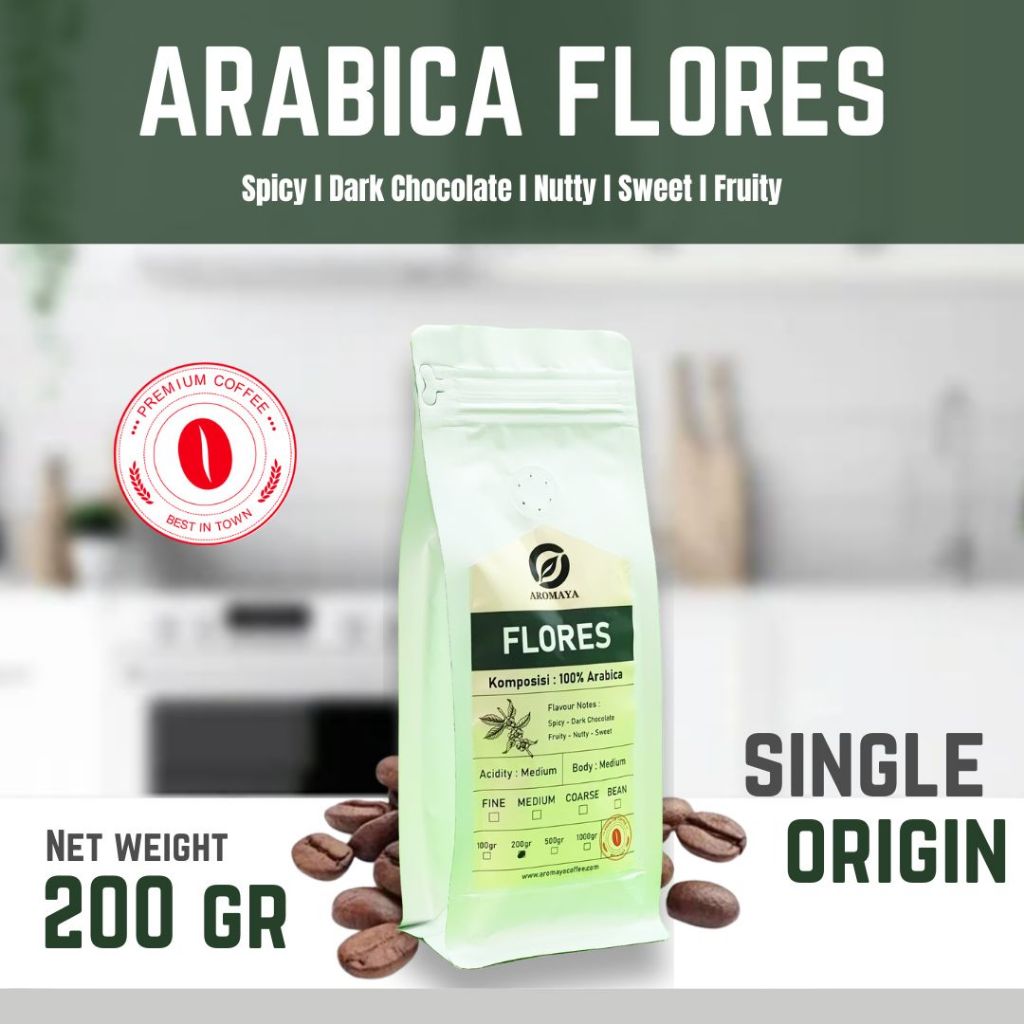 

AROMAYA Kopi Arabika Flores Arabica Coffee 200 gram