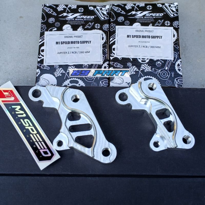 Breket/dudukan CNC kaliper RCB & nissin 2P pnp shock jupiter z, nouvo, 125z, KYB jupiter dll