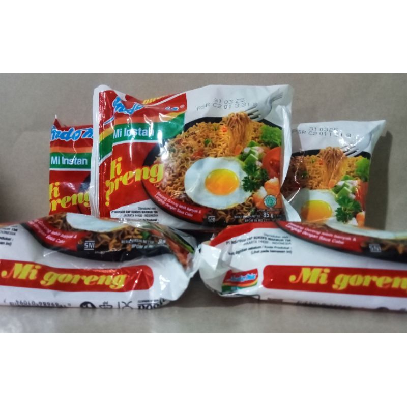 

Indomie goreng 1 Paket isi 5 bungkus