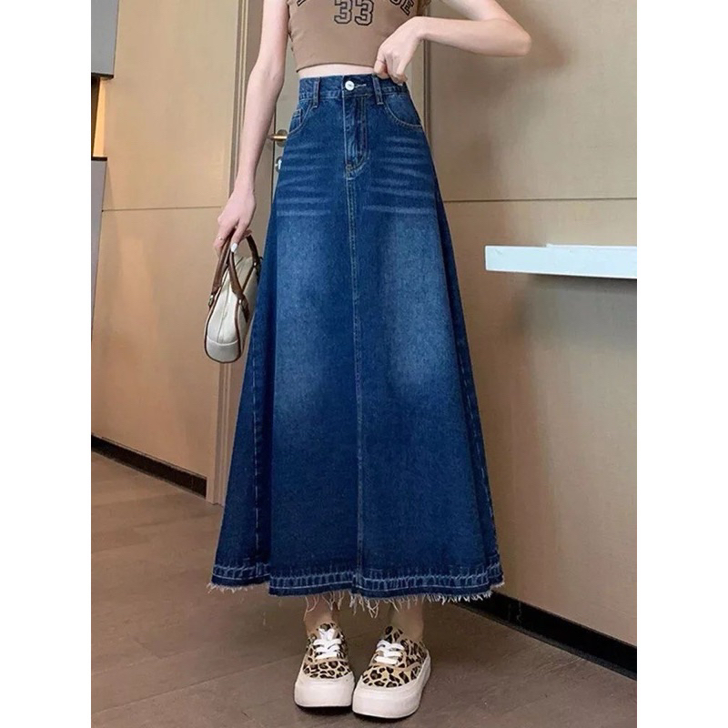 ROK JEANS KARET PAYUNG